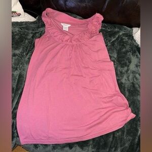 Candie's Rosy Ruffle Neck Blouse